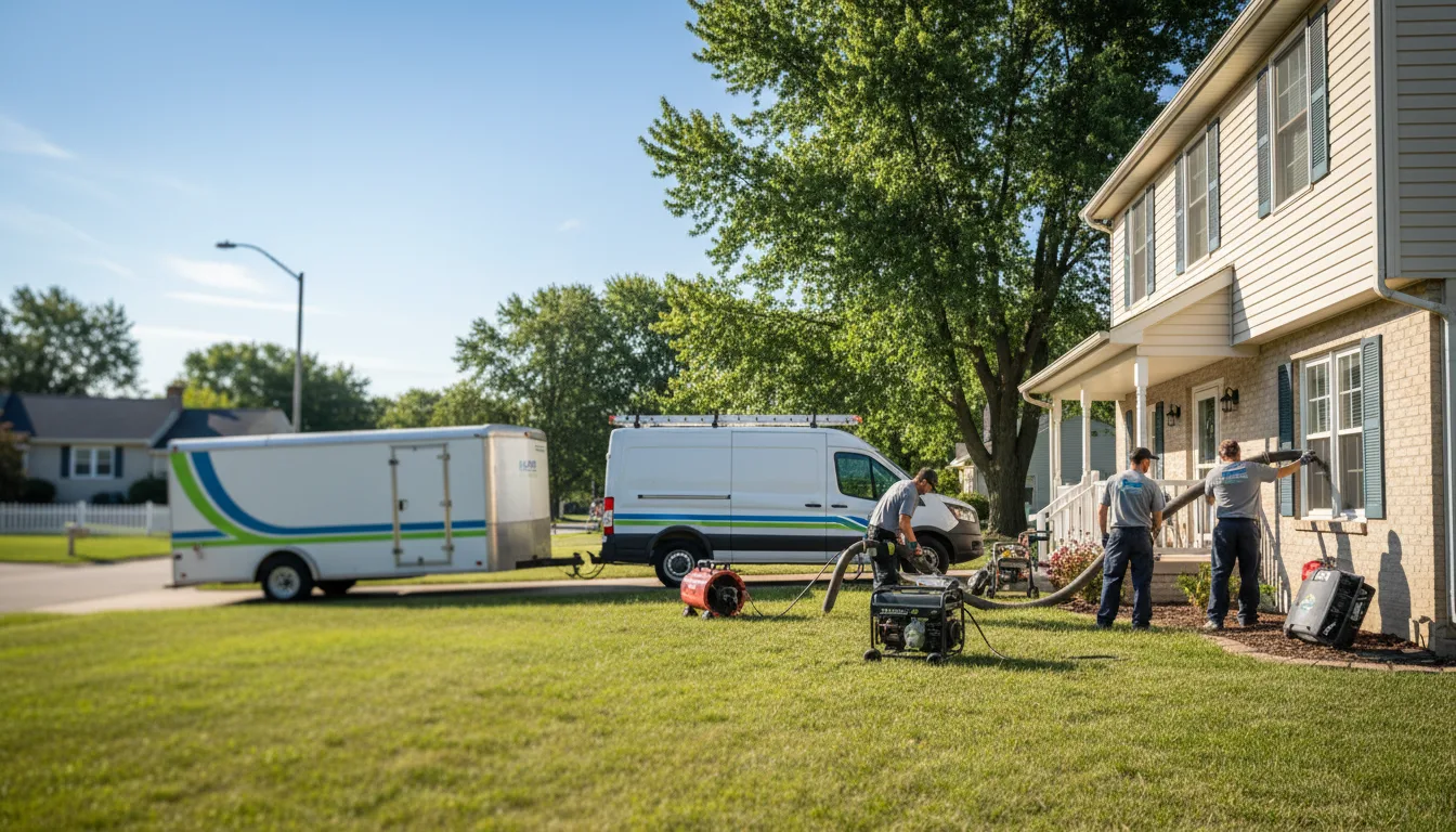 Flooded Basement Restoration And Cleanup With Repair in Broughton, IL near me